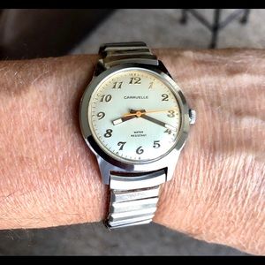 '74 [N4] Mens CARAVELLE *Orange Sweep Hand